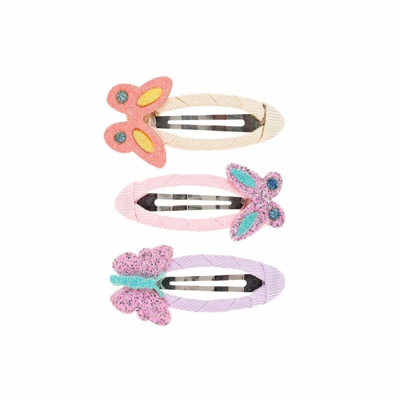 Toy Box παιδικά κοριτσίστικα πολύχρωμα γκλίτερ τσιμπιδάκια μαλλιών Xeni πεταλούδα (3 τμχ ανα καρτέλα)