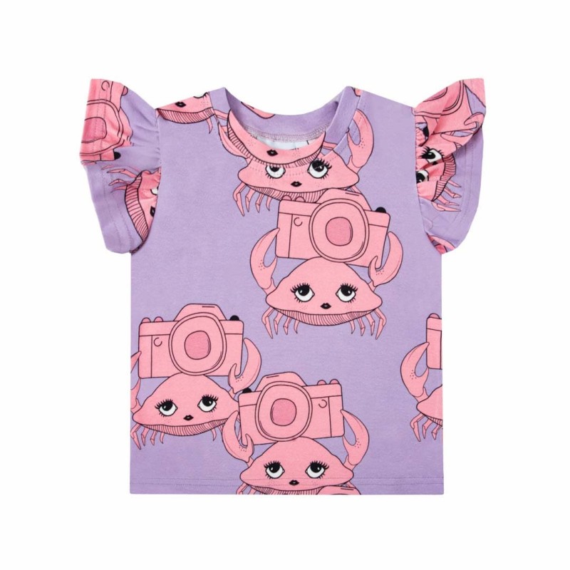 Dear Sophie – Παιδική Μπλούζα Frill Tank “Crabi” Μωβ