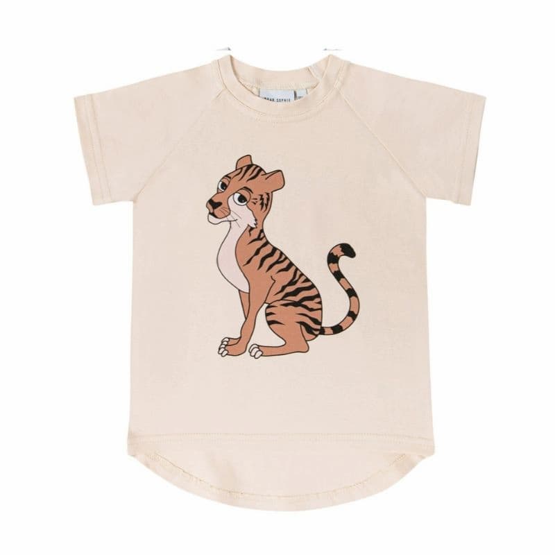 Dear Sophie – Baby & Kids T-shirt "Tiger" Vanilla