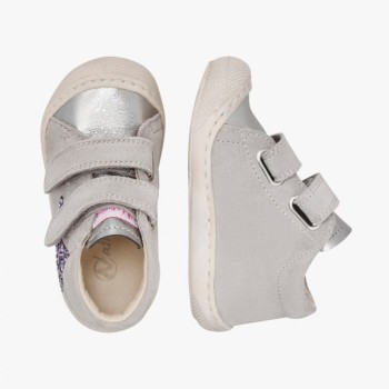 Παιδικό Γκρι Sneaker με Αστέρι Με Γκλιτερ Νaturino