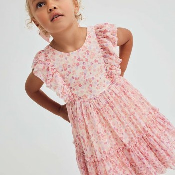 Abel & Lula Παιδικό Τούλινο Φλοράλ Φόρεμα  Abel & Lula Παιδικό Τούλινο Φλοράλ Φόρεμα