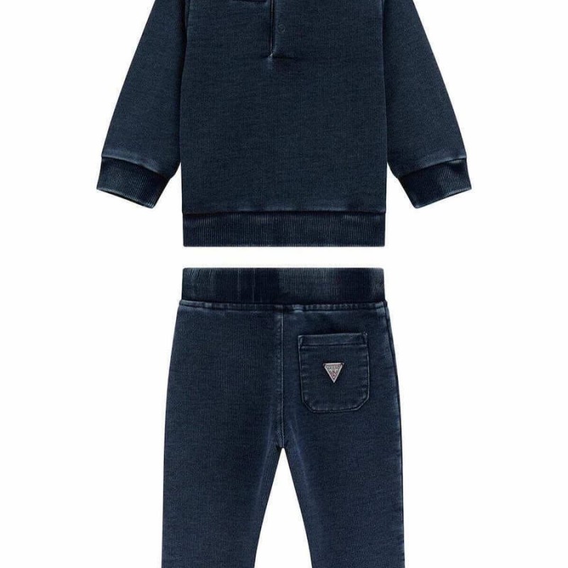 GUESS Βρεφικό Αγορίστικο Μπλε Σετ Φόρμας