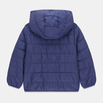 GUESS Boys' Dark Blue Quilted Puffer Jacket with Hood