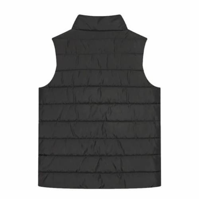 Guess Παιδικό Μαύρο Αμάνικο Καπιτονέ Μπουφάν