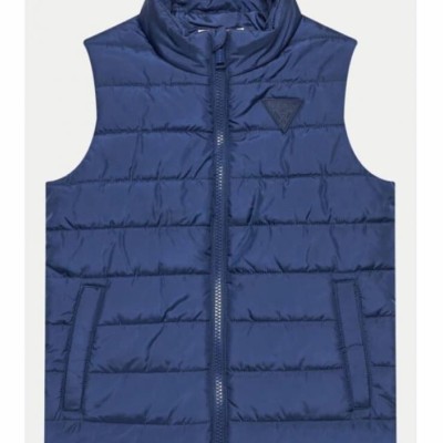 Guess boys’ dark blue sleeveless padded vest
