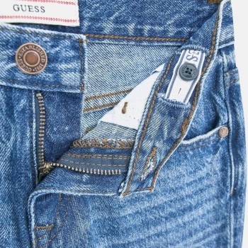 Guess Παιδικό Αγορίστικο Μπλε Τζιν Παντελόνι με Σκισίματα Μπροστά