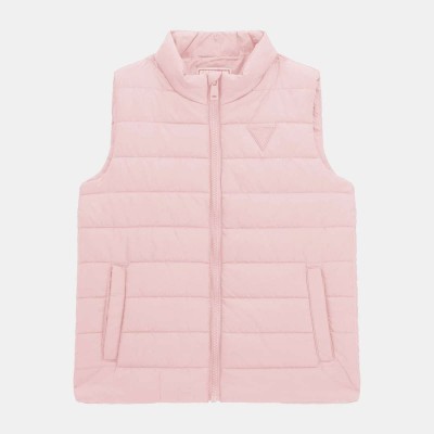 GUESS Girls’ Pink Sleeveless Jacket