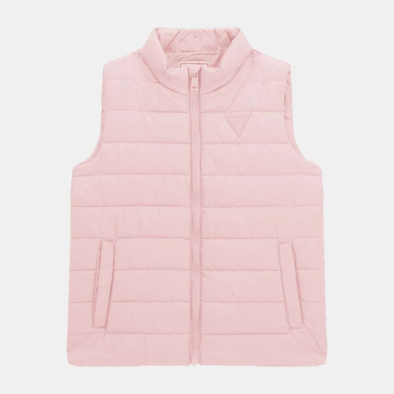 GUESS Girls’ Pink Sleeveless Jacket
