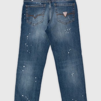 GUESS Παιδικό αγορίστικο ξεπλυμένο τζιν παντελόνι