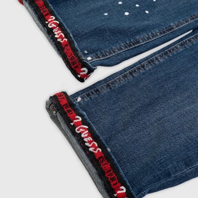 GUESS Boys’ Blue Jeans with Washed Effect