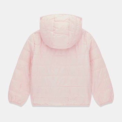 GUESS Girls' Pink Quilted Hooded Jacket