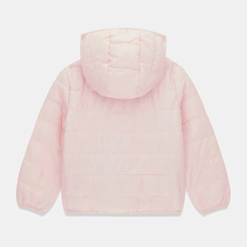 GUESS Girls' Pink Quilted Hooded Jacket GUESS Girls' Pink Quilted Hooded Jacket