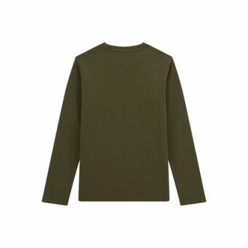 Guess – Boys’ Green Long-Sleeve T-Shirt with Grey Print