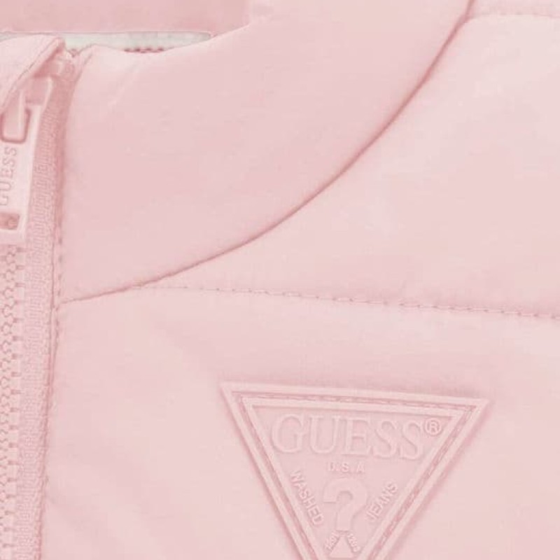 GUESS Girls’ Pink Sleeveless Jacket GUESS Girls’ Pink Sleeveless Jacket