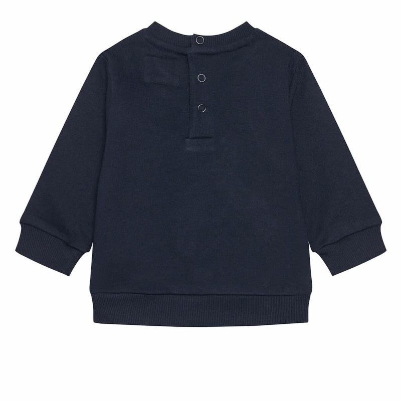 Guess – Boys’ Dark Blue Cotton Sweatshirt with Embroidered Bear