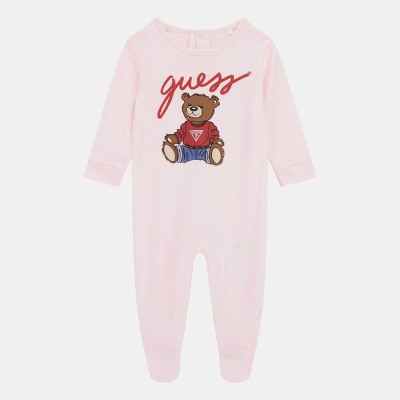 Guess – Baby Girls’ Pink Cotton Romper with Bear