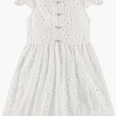 Guess Girls' Lace Short Sleeve Ceremony Dress Guess Girls' Lace Short Sleeve Ceremony Dress