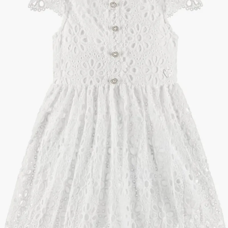 Guess Girls' Lace Short Sleeve Ceremony Dress Guess Girls' Lace Short Sleeve Ceremony Dress