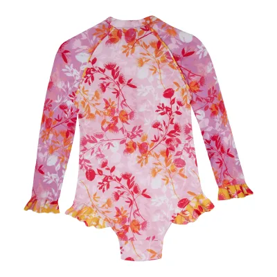 Marie Raxesky Swimsuit One Piece Long Sleeve Botanical Mix