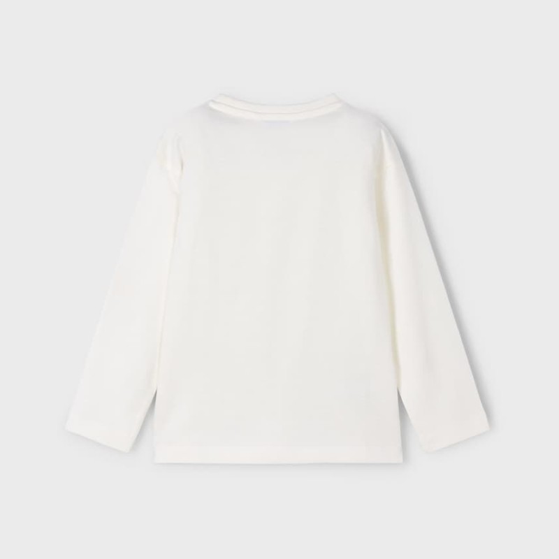 Mayoral Boys’ Cream Long-Sleeve Blouse with Wolf Print Mayoral Boys’ Cream Long-Sleeve Blouse with Wolf Print