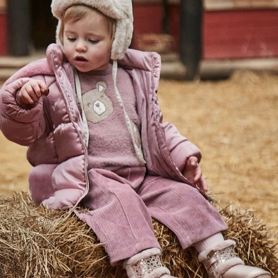 Mayoral – Βρεφικό Κοριτσίστικο Ροζ Κοτλέ Παντελόνι Ζιπ Κιλότ