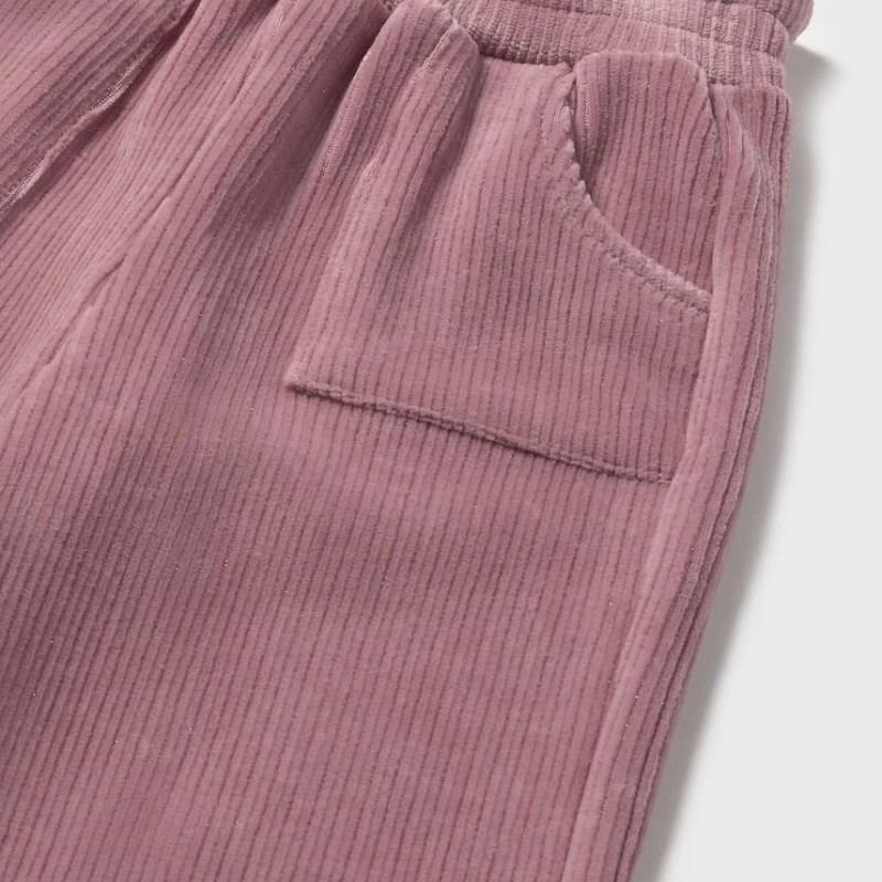 Mayoral – Βρεφικό Κοριτσίστικο Ροζ Κοτλέ Παντελόνι Ζιπ Κιλότ