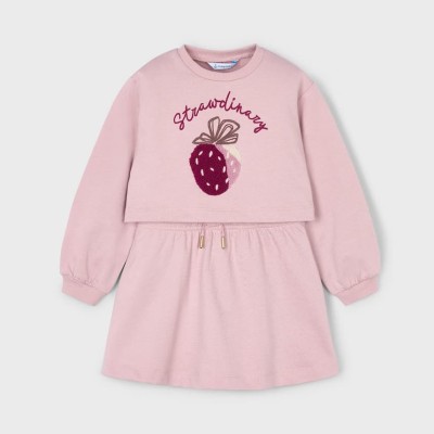 Mayoral Παιδικό Κοριτσίστικο Nude Ροζ Φόρεμα με Κεντημένη Φράουλα & Αποσπώμενη Φούτερ Μπλούζα Mayoral Παιδικό Κοριτσίστικο Nude Ροζ Φόρεμα με Κεντημένη Φράουλα & Αποσπώμενη Φούτερ Μπλούζα
