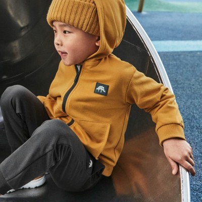 Mayoral Boys’ Mustard Tracksuit Set with Dinosaur Print (3 Pieces)
