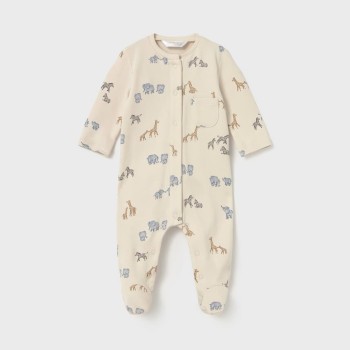 Mayoral – Βρεφικά Αγορίστικα Φορμάκια με Ζώα της Ζούγκλας Γαλάζιο/Κρεμ (Σετ 2 Τεμαχίων)