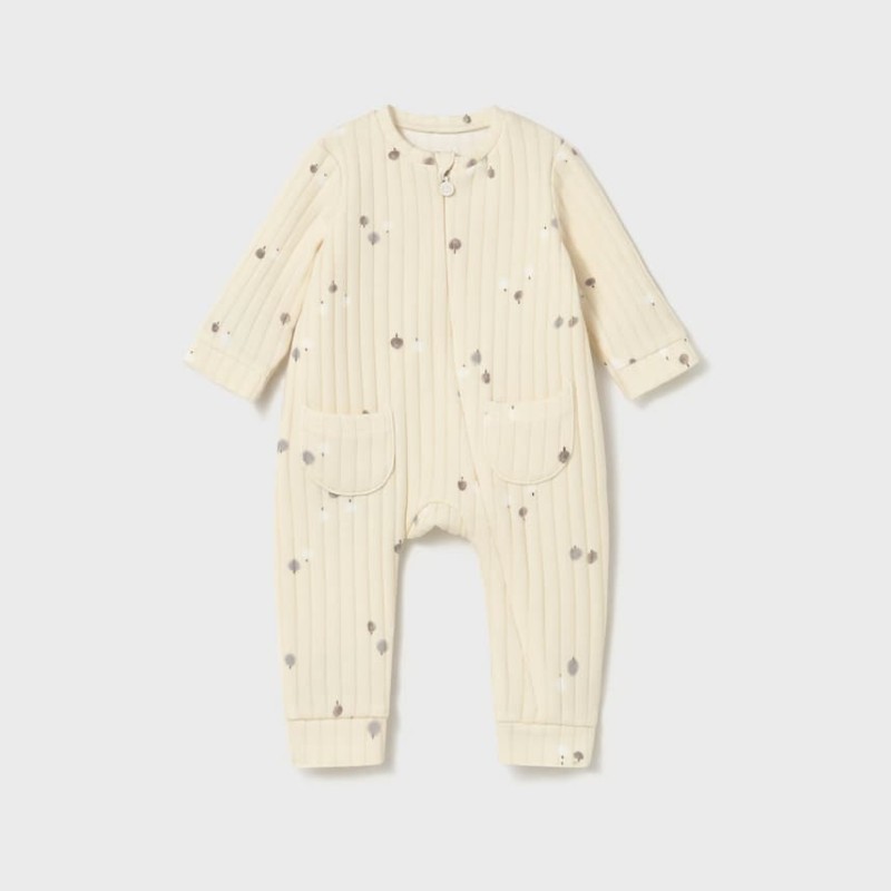Mayoral – Baby Ivory Romper/Pyjamas with Printed Design (Unisex)
