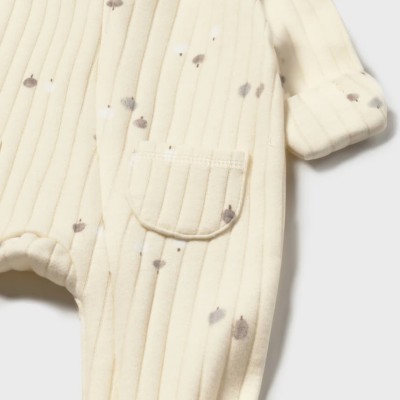 Mayoral – Baby Ivory Romper/Pyjamas with Printed Design (Unisex)