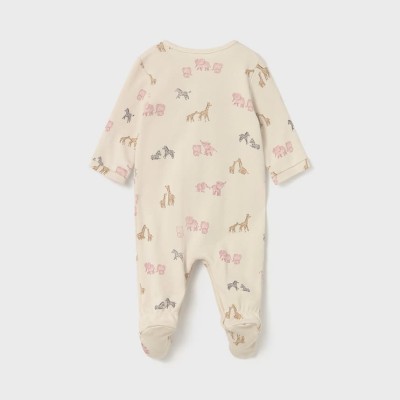 Mayoral – Baby Girls’ Ivory & Pink Pyjamas/Rompers with Jungle Animals (Set of 2) Mayoral – Baby Girls’ Ivory & Pink Pyjamas/Rompers with Jungle Animals (Set of 2)