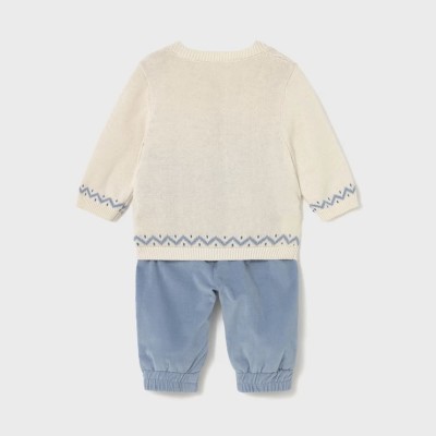 Mayoral – Baby Boy Outfit Set with Teddy Bear Print