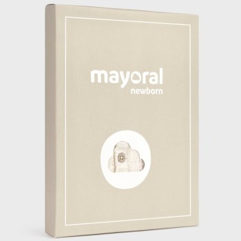 Mayoral – Βρεφικό Κοριτσίστικο Μπεζ Σκούρο Πλεκτό Σετ 3 Τεμαχίων με Σαλιγκάρι