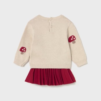 Mayoral – Βρεφικό Κοριτσίστικο Σετ Κόκκινο/Ιβουάρ με Μανιτάρια (2 Τεμαχίων)