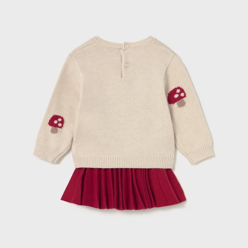 Mayoral – Βρεφικό Κοριτσίστικο Σετ Κόκκινο/Ιβουάρ με Μανιτάρια (2 Τεμαχίων)