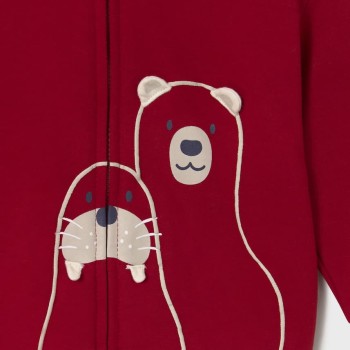 Mayoral – Baby Boys’ Red Hoodie with Bear & Seal Print