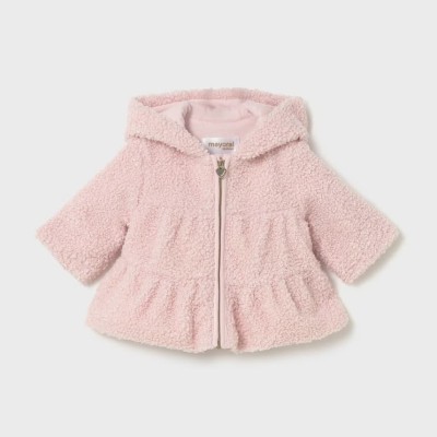 Mayoral – Baby Girls’ Long Pink Jacket with Hood and Ears Mayoral – Baby Girls’ Long Pink Jacket with Hood and Ears