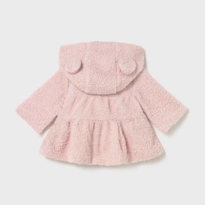 Mayoral – Baby Girls’ Long Pink Jacket with Hood and Ears Mayoral – Baby Girls’ Long Pink Jacket with Hood and Ears