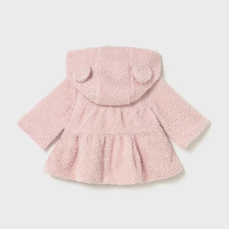 Mayoral – Baby Girls’ Long Pink Jacket with Hood and Ears Mayoral – Baby Girls’ Long Pink Jacket with Hood and Ears
