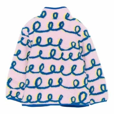 Stella McCartney Παιδικό Κοριτσίστικο Ροζ Μπουφάν με Μπλε και Κίτρινες Λεπτομέρειες