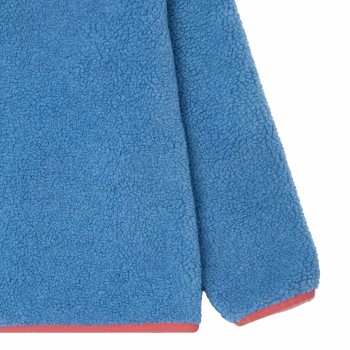 Stella McCartney Kids Blue  Boys’ Teddy Jacket with Red Details