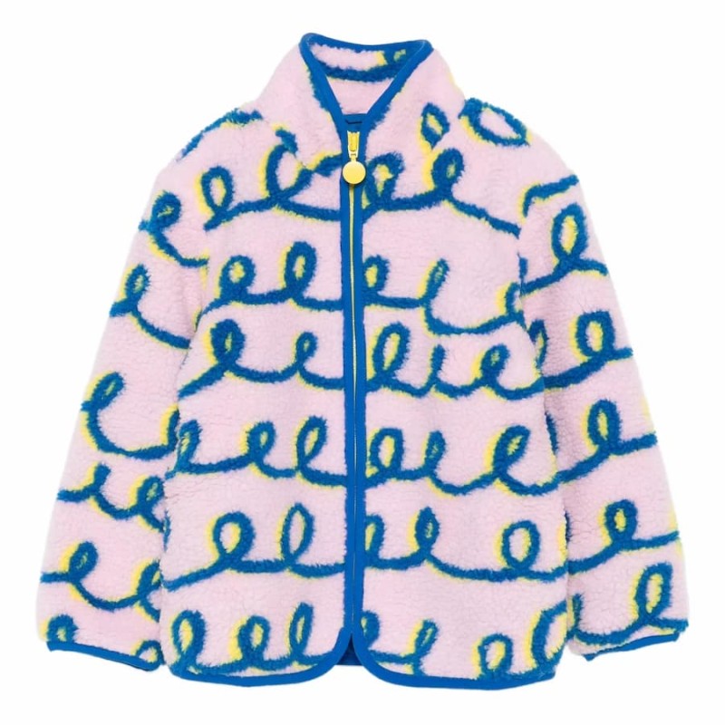 Stella McCartney Παιδικό Κοριτσίστικο Ροζ Μπουφάν με Μπλε και Κίτρινες Λεπτομέρειες