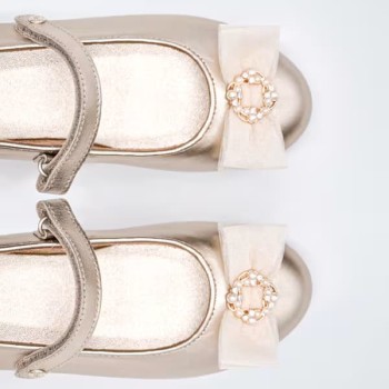 Abel & Lula Παιδικές Χρυσές Μπαλαρίνες