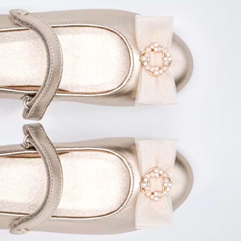 Abel & Lula Παιδικές Χρυσές Μπαλαρίνες