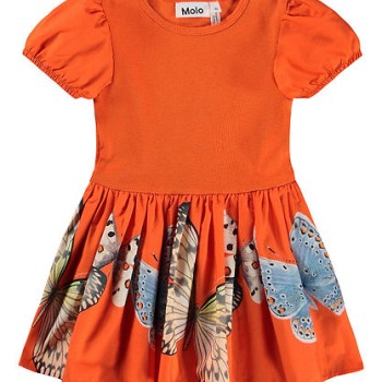 Molo Catlin Πορτοκαλί Παιδικό Φόρεμα Με Πεταλούδα