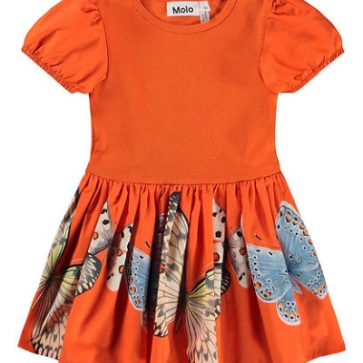 Molo Catlin Πορτοκαλί Παιδικό Φόρεμα Με Πεταλούδα