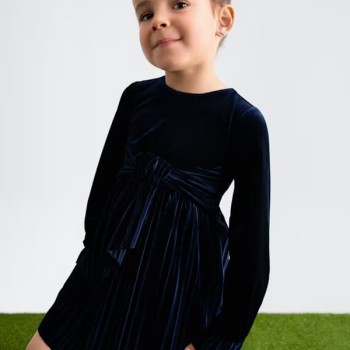 Abel & Lula  Βελούδινο Μπλε Φόρεμα 