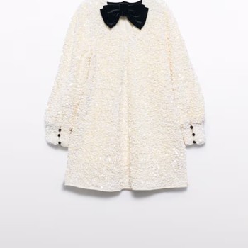 Abel & Lula Λευκό Με Πούλιες Φόρεμα 