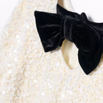 Abel & Lula Λευκό Με Πούλιες Φόρεμα 